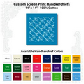 14"x14" Turquoise Custom Printed Imported 100% Cotton Handkerchief